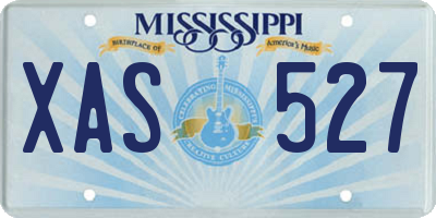 MS license plate XAS527