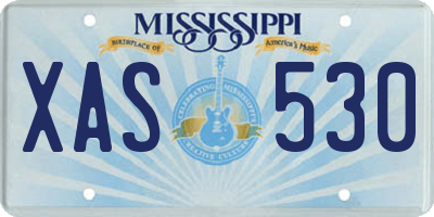 MS license plate XAS530