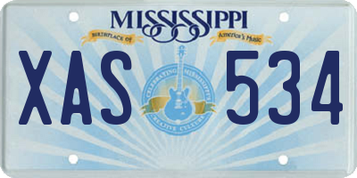 MS license plate XAS534