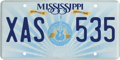 MS license plate XAS535
