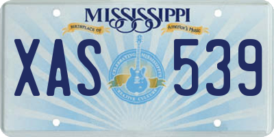 MS license plate XAS539