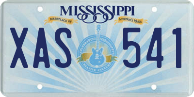 MS license plate XAS541