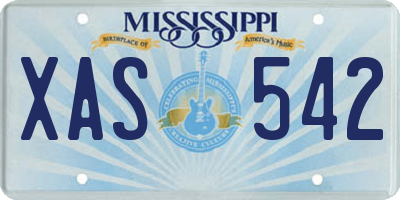 MS license plate XAS542