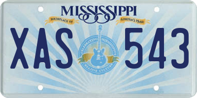 MS license plate XAS543