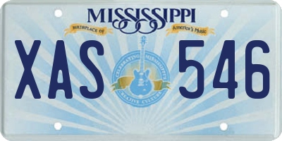 MS license plate XAS546