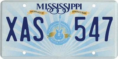 MS license plate XAS547