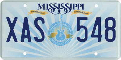 MS license plate XAS548