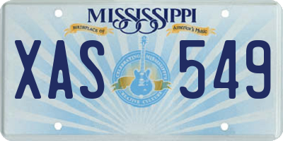 MS license plate XAS549