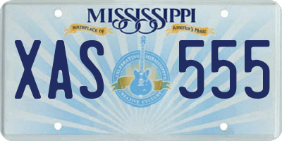 MS license plate XAS555
