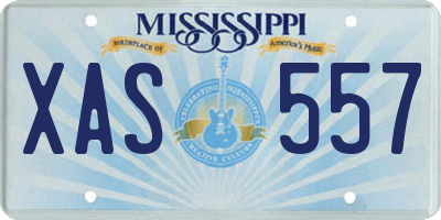 MS license plate XAS557