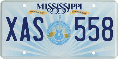 MS license plate XAS558