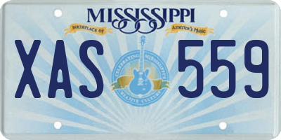 MS license plate XAS559