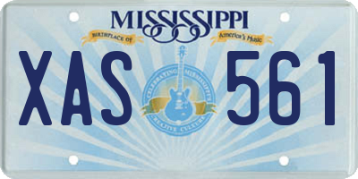 MS license plate XAS561