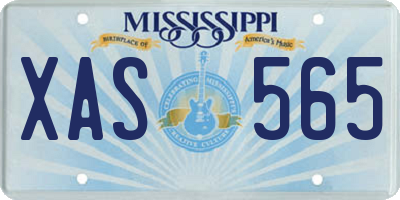 MS license plate XAS565