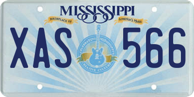 MS license plate XAS566