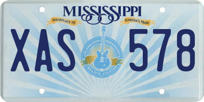 MS license plate XAS578