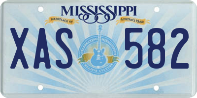 MS license plate XAS582