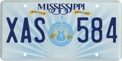 MS license plate XAS584