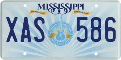 MS license plate XAS586