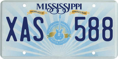 MS license plate XAS588