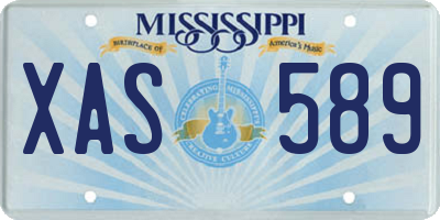 MS license plate XAS589
