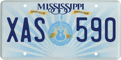MS license plate XAS590