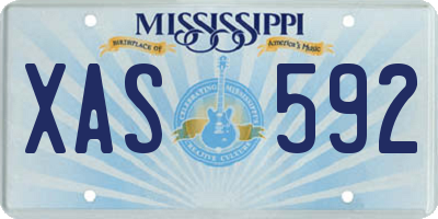 MS license plate XAS592