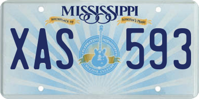 MS license plate XAS593