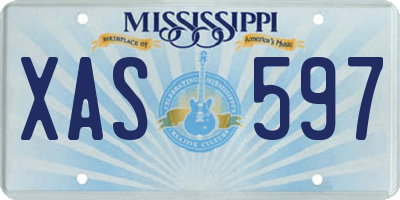 MS license plate XAS597