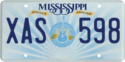 MS license plate XAS598