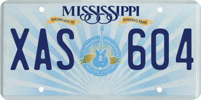MS license plate XAS604