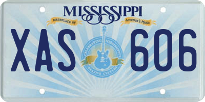 MS license plate XAS606