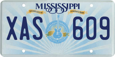 MS license plate XAS609