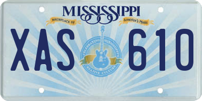MS license plate XAS610