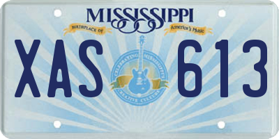 MS license plate XAS613