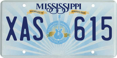 MS license plate XAS615