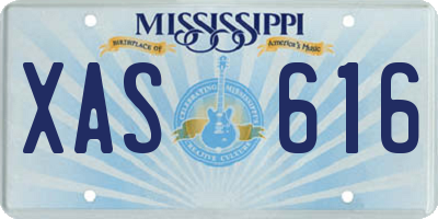 MS license plate XAS616