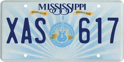 MS license plate XAS617