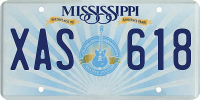 MS license plate XAS618