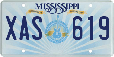 MS license plate XAS619