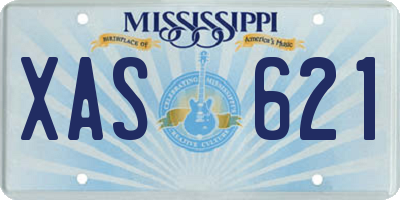MS license plate XAS621
