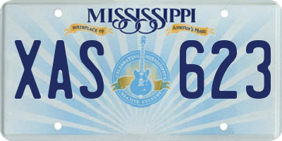 MS license plate XAS623