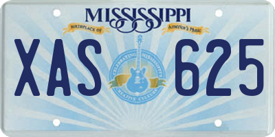 MS license plate XAS625