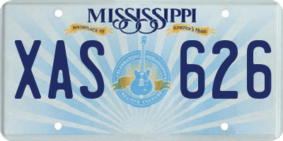 MS license plate XAS626