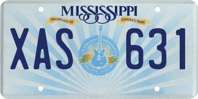 MS license plate XAS631