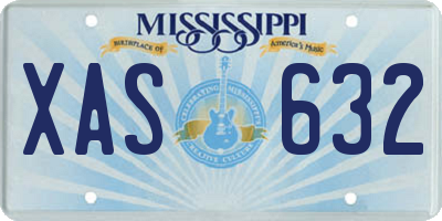 MS license plate XAS632