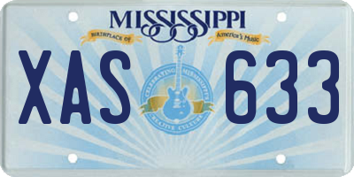 MS license plate XAS633