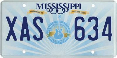 MS license plate XAS634