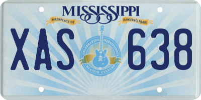 MS license plate XAS638