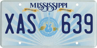 MS license plate XAS639